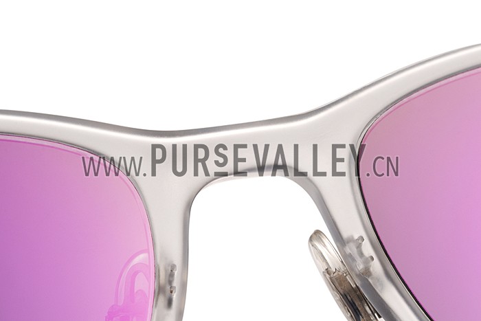 Ray Ban New Wayfarer Light-Ray White Frame Lilac Mirrored Lenses Sunglasses 308179