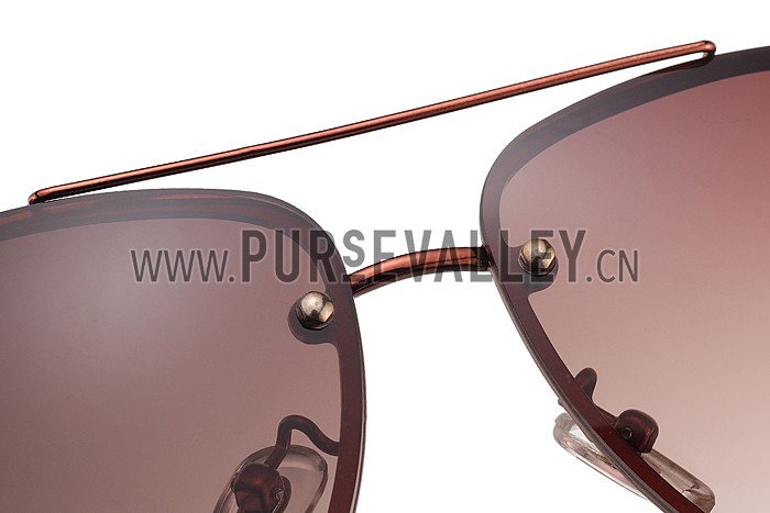 Dolce and Gabbana Pilot Brown Frame Sunglasses 308193