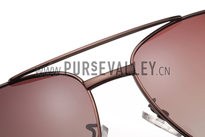 Prada Square Linea Rossa Logo Brown Frame Sunglasses 308219