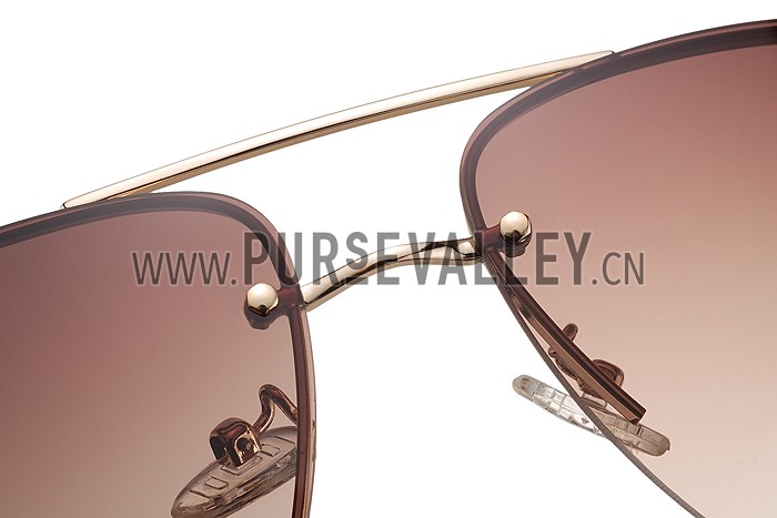 Prada Sporty Linea Rossa Logo Brown Temples Sunglasses 308214