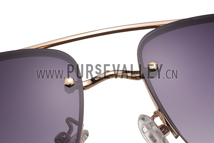 Prada Sporty Linea Rossa Logo Gold Frame Sunglasses 308215