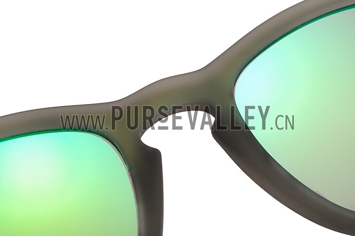 Ray Ban Wayfarer Light-Ray Transparent Black Frame Blue Lenses Sunglasses 308236