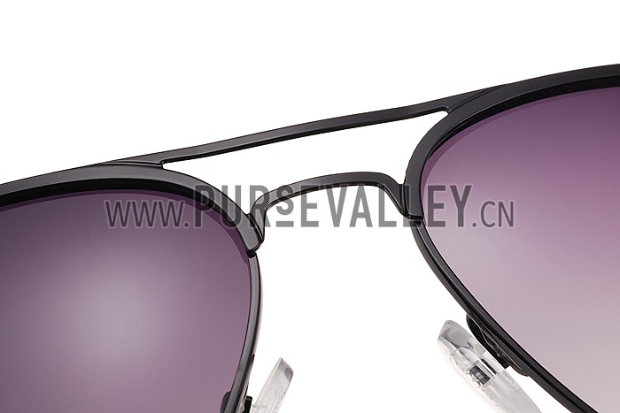 Prada Aviator Linea Rossa Logo Black Frame Sunglasses 308222