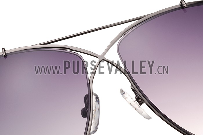 Tom Ford Eva Pilot Grey Frame Light Blue Lenses Sunglasses 308242