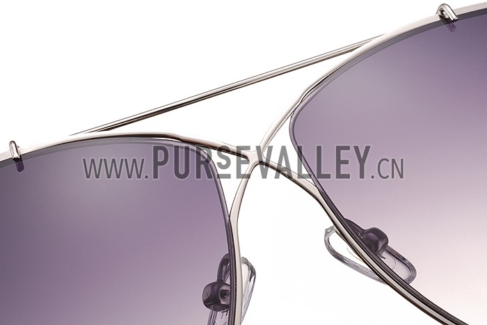 Tom Ford Eva Pilot Silver Frame Light Blue Lenses Sunglasses 308243