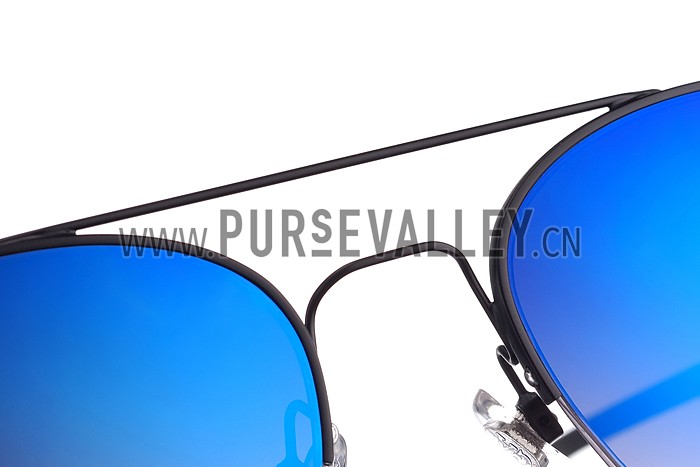 Giorgio Armani Aviator Blue Lens Sunglasses 307870