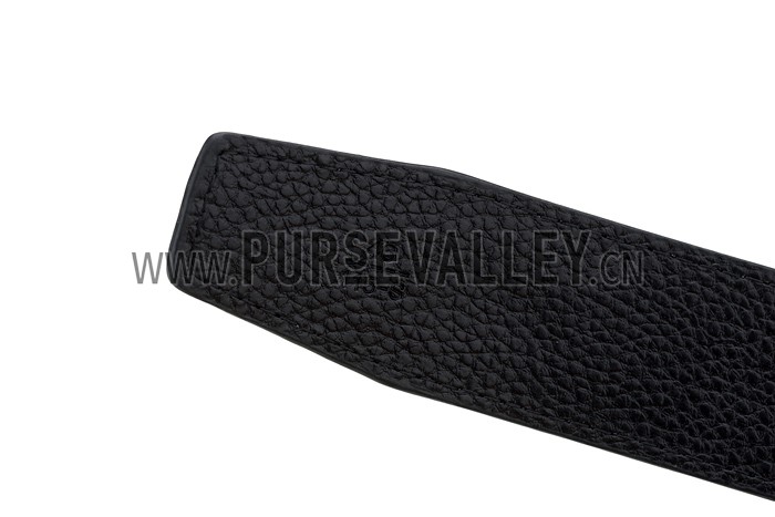 Hermes Large H Buckle Black Belt
