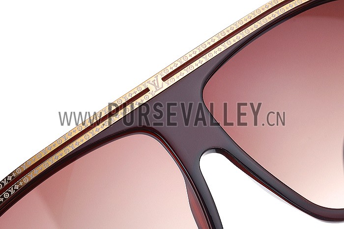 Louis Vuitton Evidence Brown Sunglasses 307857