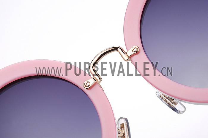 Miu Miu Retro Round Pink Sunglasses 307871