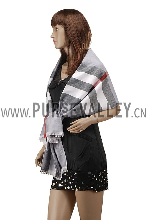 Burberry Check Grey Scarf 607888