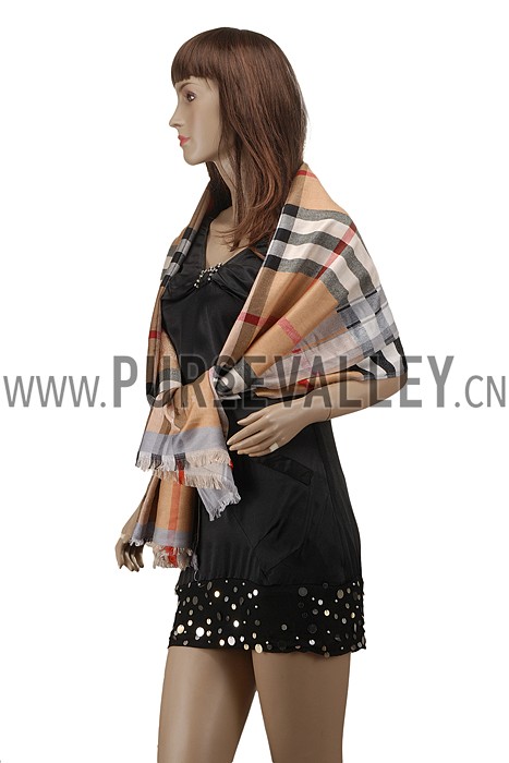 Burberry Heritage Check Camel Scarf 607897