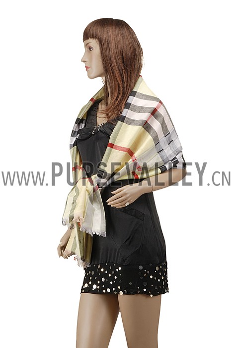 Burberry Heritage Check Citrus Scarf 607904