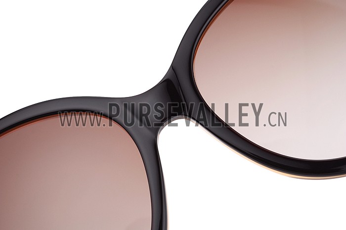 Hermes H Logo Leather Brown Sunglasses 307847