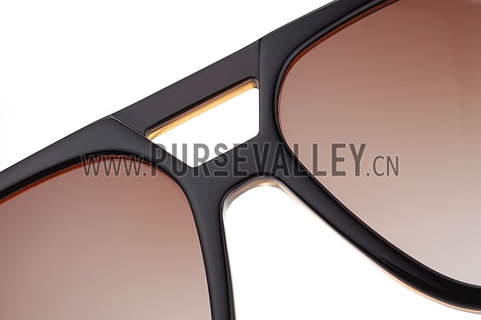 Hermes Aviator With Hermes Logo Brown Sunglasses 307851