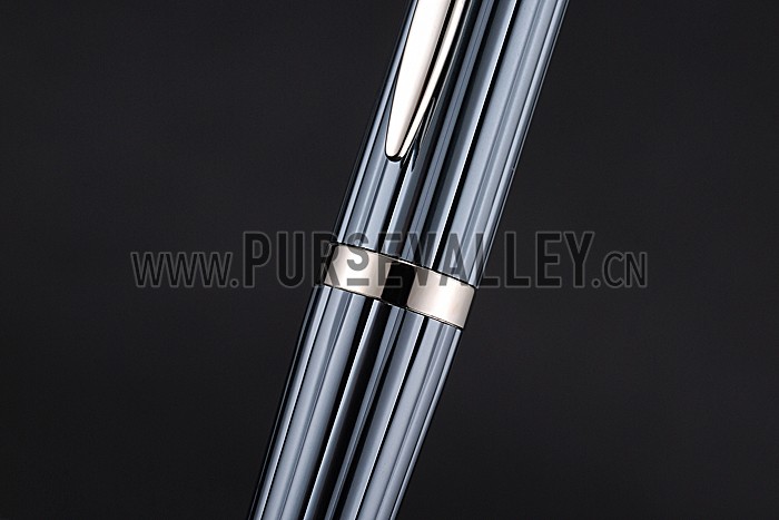 Rolex Silver Rimmed Dark Blue Ballpoint Pen 622801