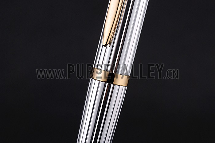 Rolex Rose Gold Rimmed Silver Ballpoint Pen 622803
