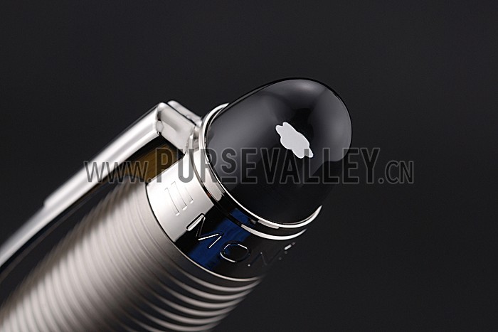MontBlanc Starwalker Horizontally Grooved Silver Ballpoint Pen With Cap 622809