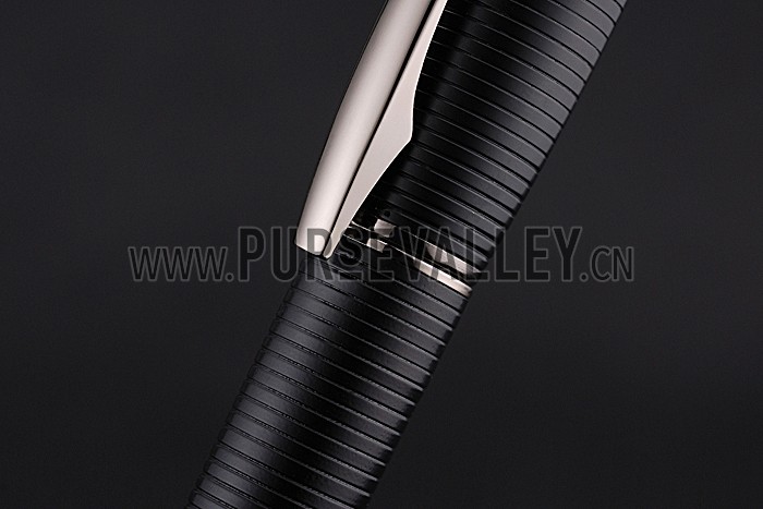 MontBlanc Starwalker Horizontally Grooved Black Ballpoint Pen With Cap 622810