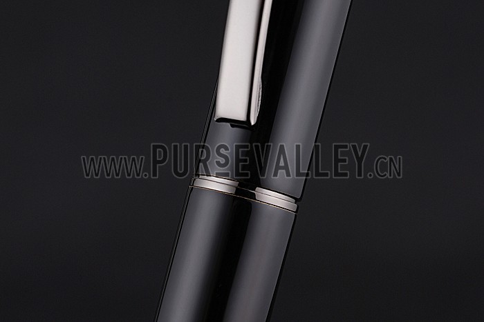 Gucci Dark Grey Rimmed Black Ballpoint Pen 622787