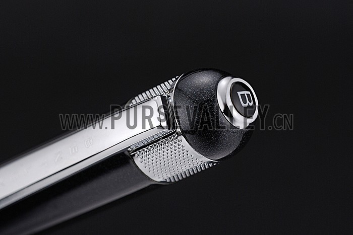 Bentley Silver Rimmed Silver Lower Body Black Ballpoint Pen 622792
