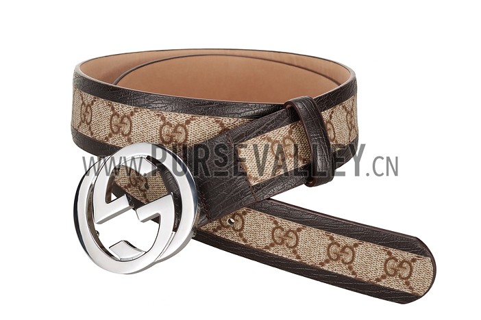 Gucci Beige Leather Belt with Interlocking G Buuckle