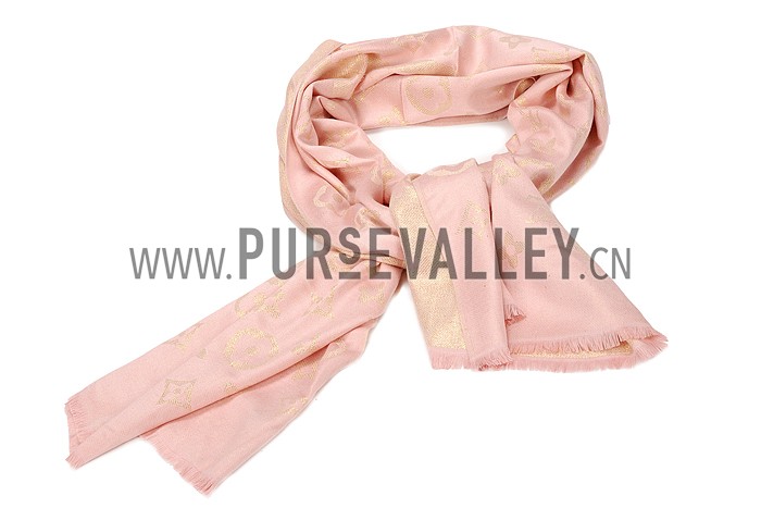 Louis Vuitton Peach Gold Monogram Scarf 621737