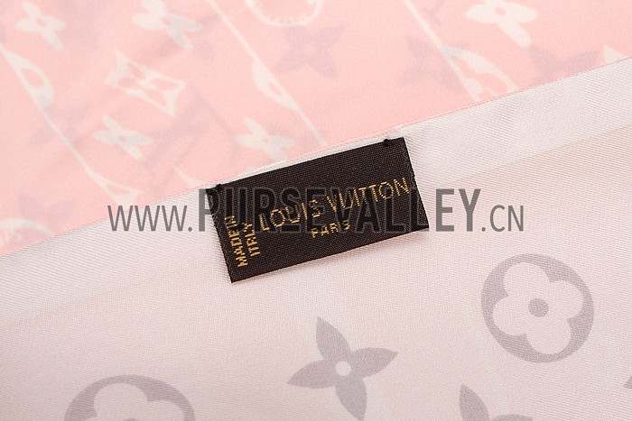 Louis Vuitton Monogram Trunks Print Scarf Pink 621811