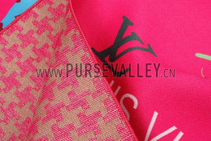 Louis Vuitton Womens Silhouette Signature Scarf Fuchsia 621805