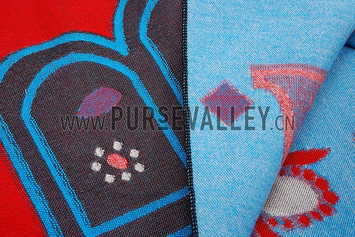 Bvlgari Blooming Flowers Red Scarf 621784