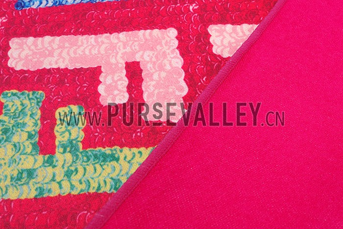 Fendi Logo Sequin Print Fuchsia 621786