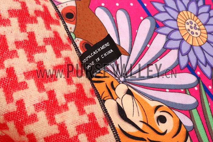 Hermes Animal Kingdom Scarf Fuchsia 621801