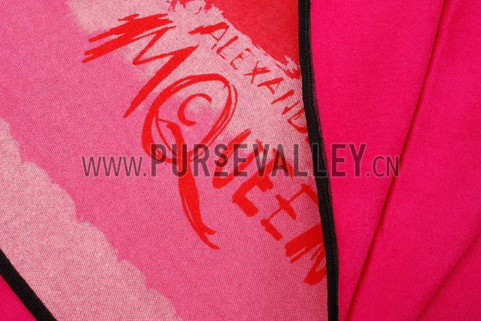 Alexander McQueen Printed Panthere Fuchsia Scarf 621781