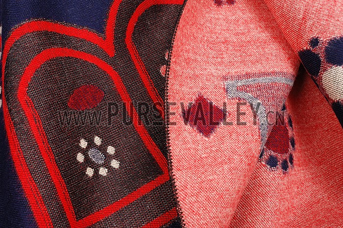 Bvlgari Blooming Flowers Dark Blue Scarf 621782