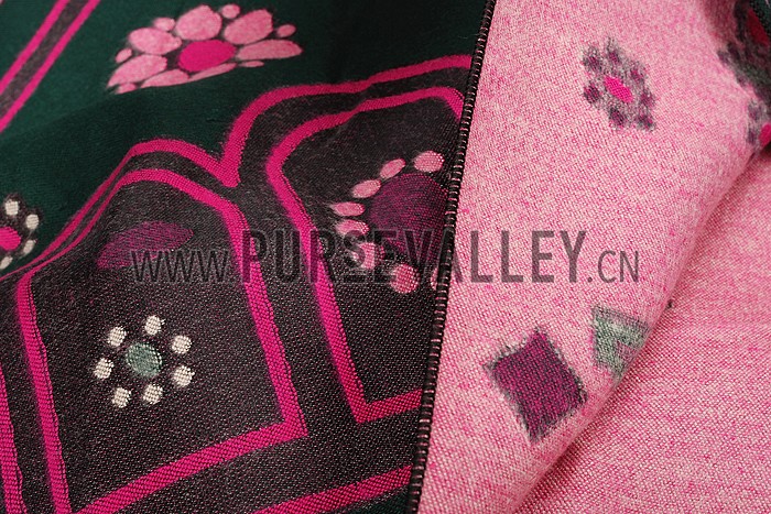 Bvlgari Blooming Flowers Dark Green Scarf 621783