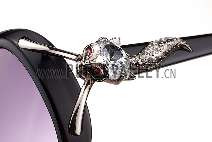 Cartier Decor Panthere Black Frame Sunglasses 308071