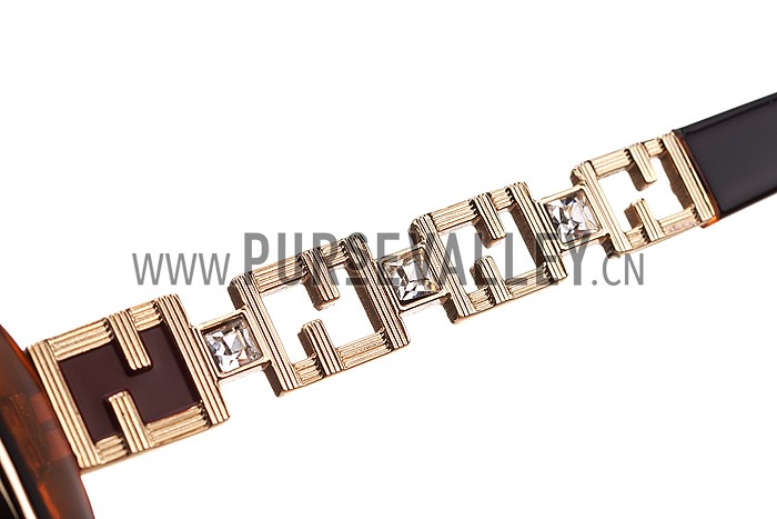 Fendi Oprah Classic Brown Frame Sunglasses 308077