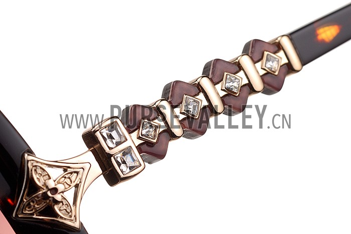 Louis Vuitton Petal Motif Tortoise Frame Sunglasses 308114