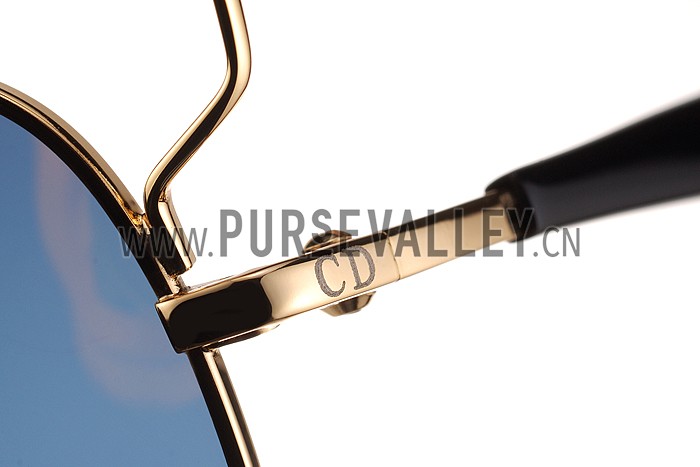 Christian Dior Technologic Gold Frame Gold Mirrored Lenses Sunglasses 308122
