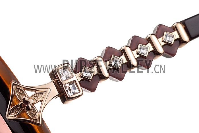 Louis Vuitton Petal Motif Brown Frame Sunglasses 308112