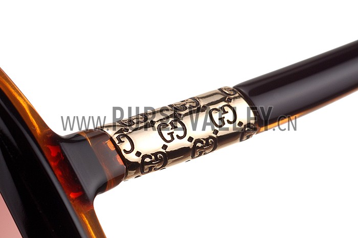 Gucci Guccissima Pattern Brown Frame Sunglasses 308083