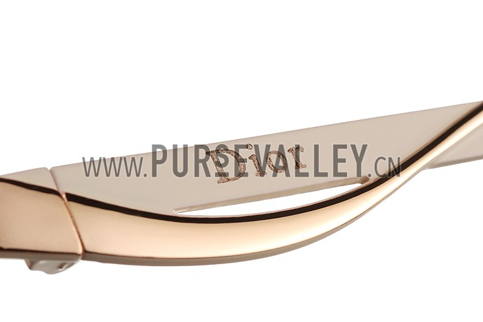 Christian Dior Demoiselle White Frame Brown Lenses Sunglasses 308120