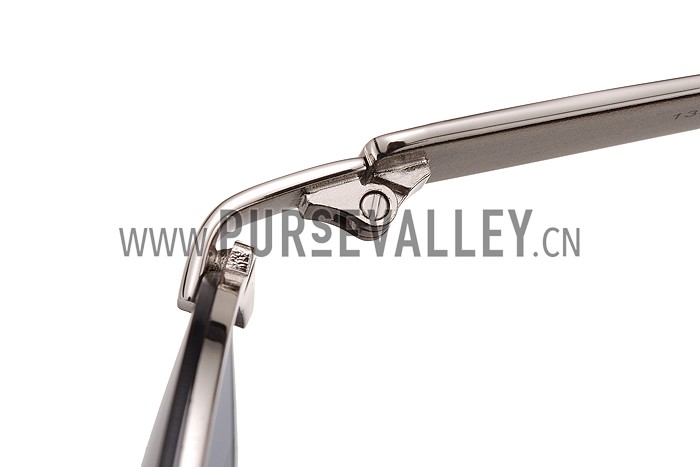 Cartier Wild Panthere Detail Silver Frame Silver Temples Sunglasses 308191