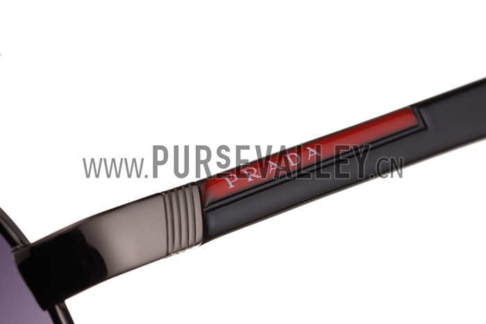 Prada Linea Rossa Black Frame Grey Lenses Sunglasses 308153