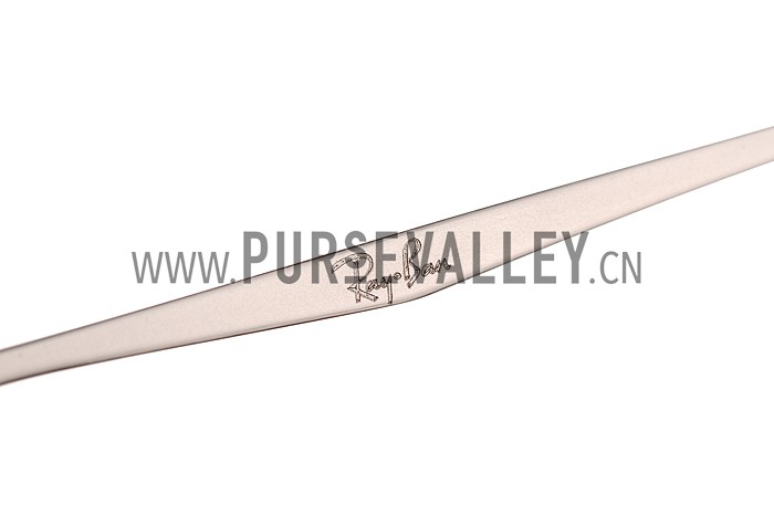 Ray Ban Clubround White Frame Lilac Mirrored Lenses Sunglasses 308175