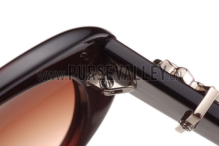 Dolce and Gabbana Brown With Silver Roses Sunglasses 308026