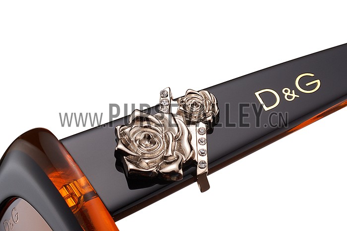 Dolce and Gabbana Yellow With Silver Roses Sunglasses 308029