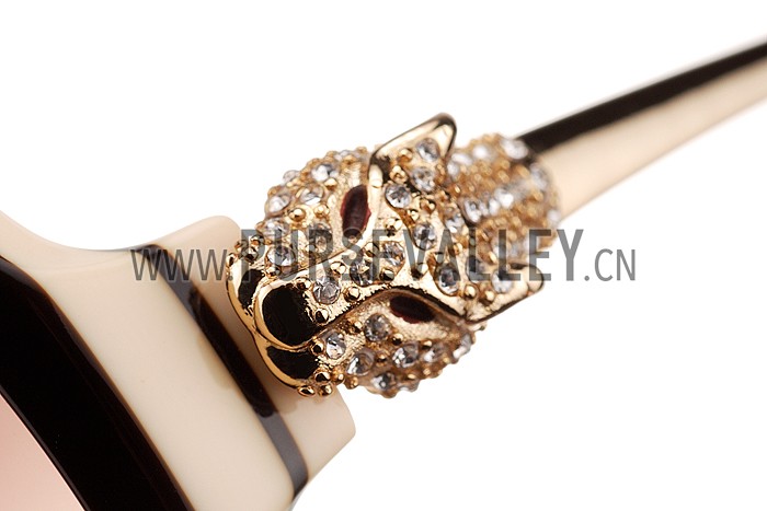 Cartier Panthere Wild de Cartier Beige Frame Sunglasses 308068