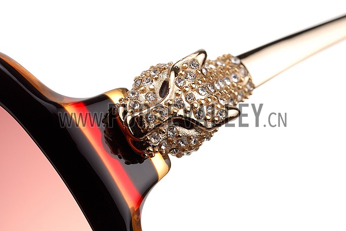 Cartier Panthere Wild de Cartier Brown Frame Sunglasses 308069