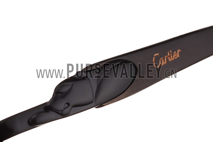 Cartier Panthere Detail Black Frame Gradient Lenses Sunglasses 308130