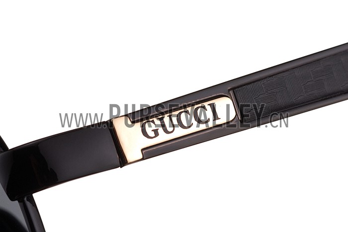 Gucci Signature Logo Black Frame Black Lenses Sunglasses 308146